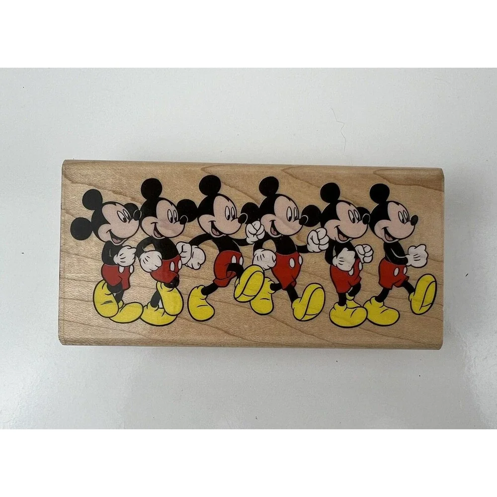 NEW Walt Disney World Mickey Mouse Marching Mickey Wood Stamp 421-F Disney Craft
